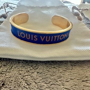 Authentic designer ribbon UpCycled Cuff Bracelet